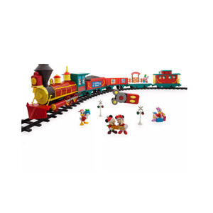 Mickey Mouse and Friends Christmas Train Set Disney NEW OPEN DAMAGED BOX